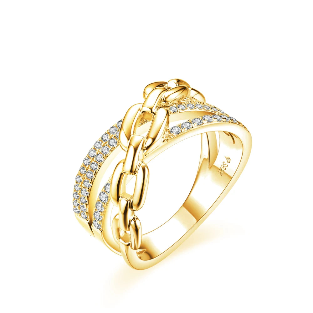 The Emily Geometric Glow Cocktail Ring