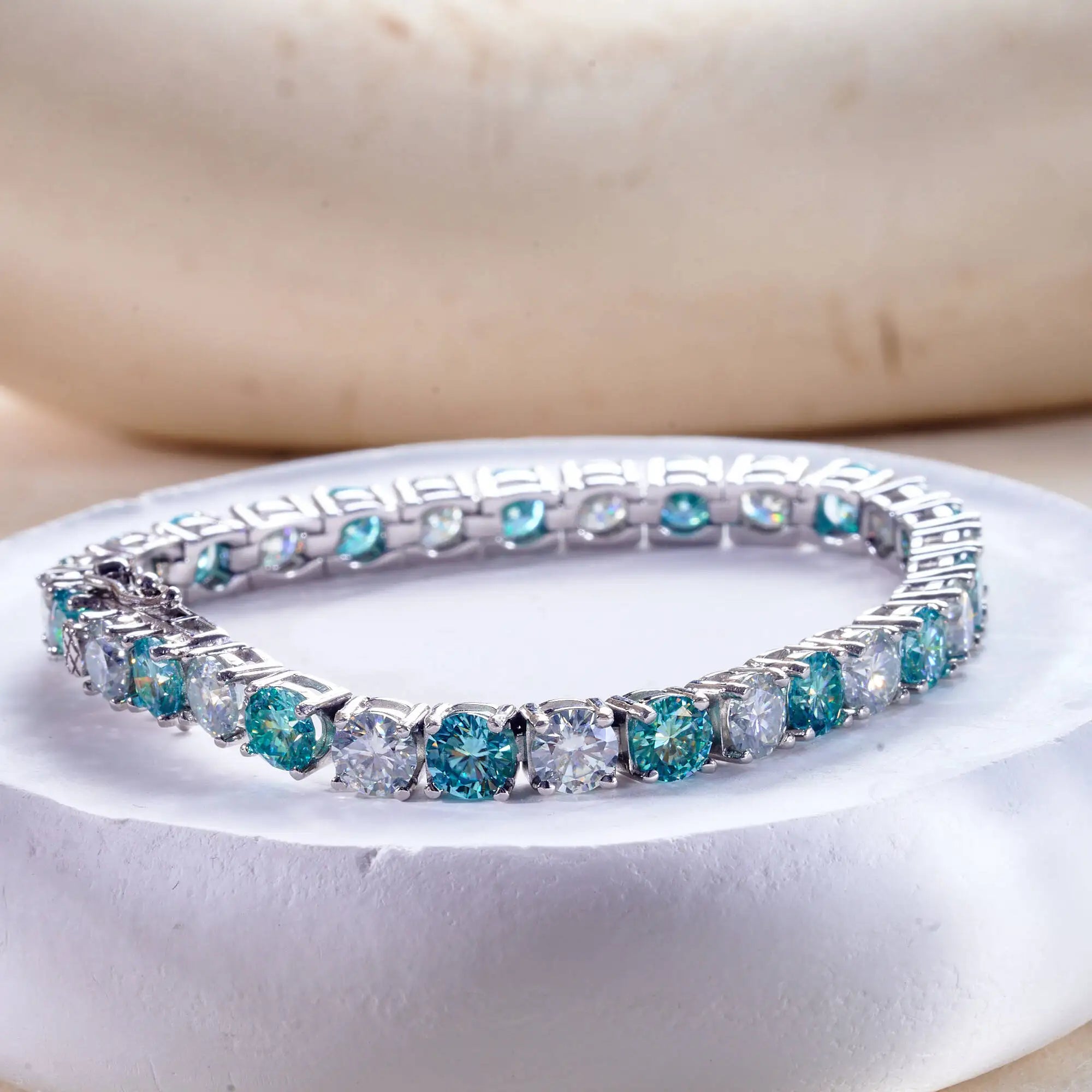 The Emily Sapphire Light Tennis Bracelet-unisex