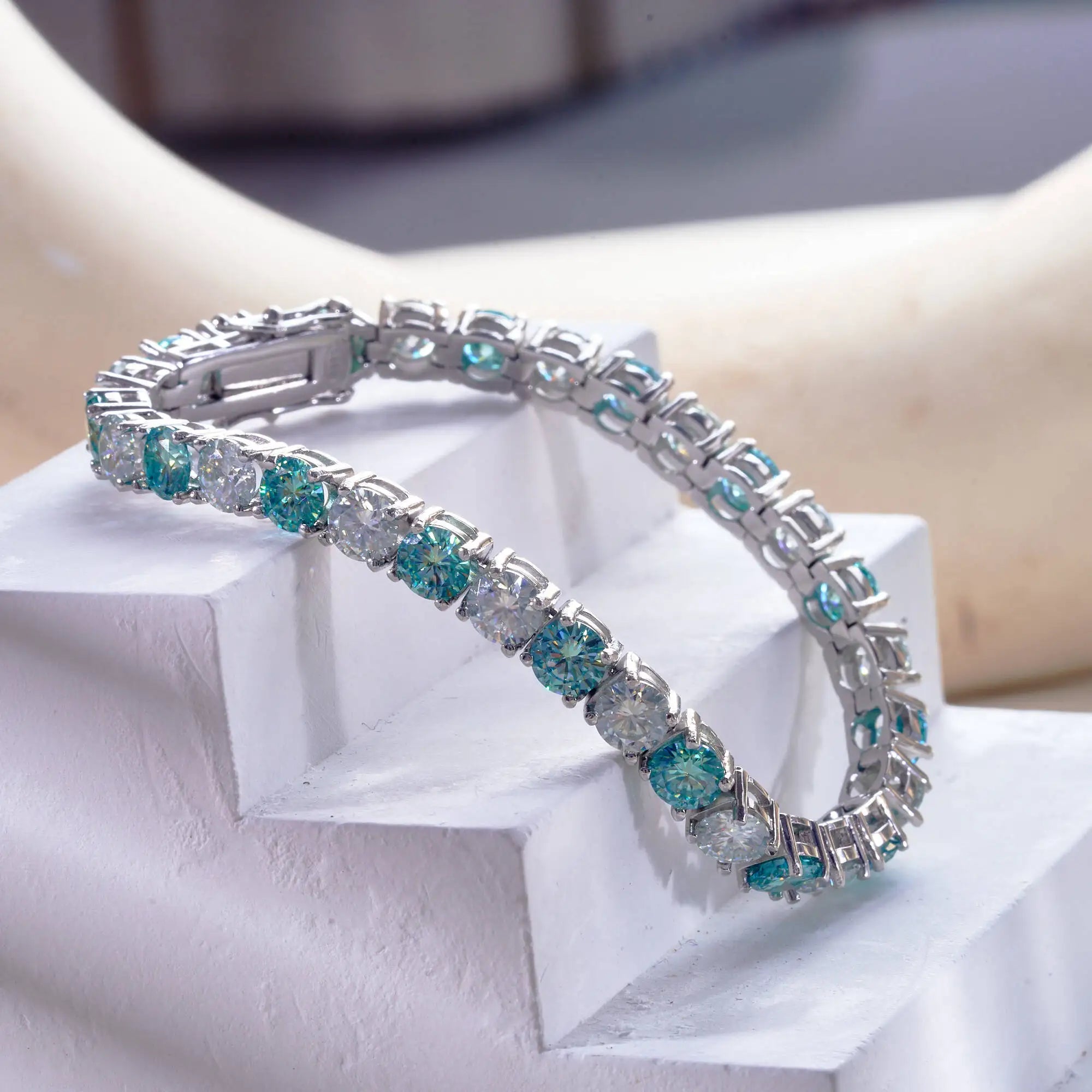 The Emily Sapphire Light Tennis Bracelet-unisex