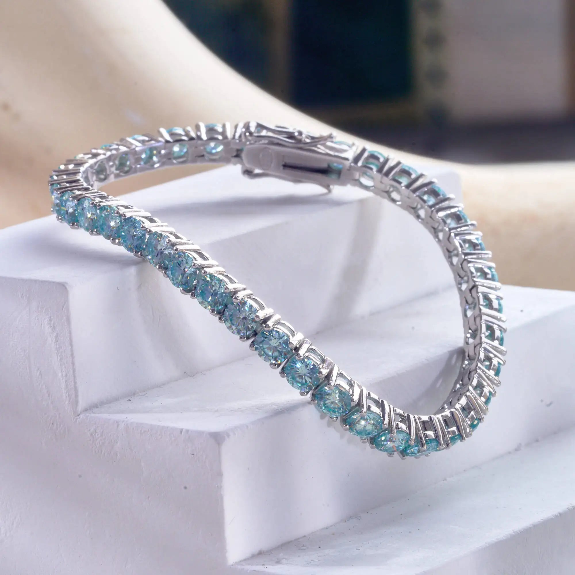 The Emily Sapphire Light Tennis Bracelet-unisex