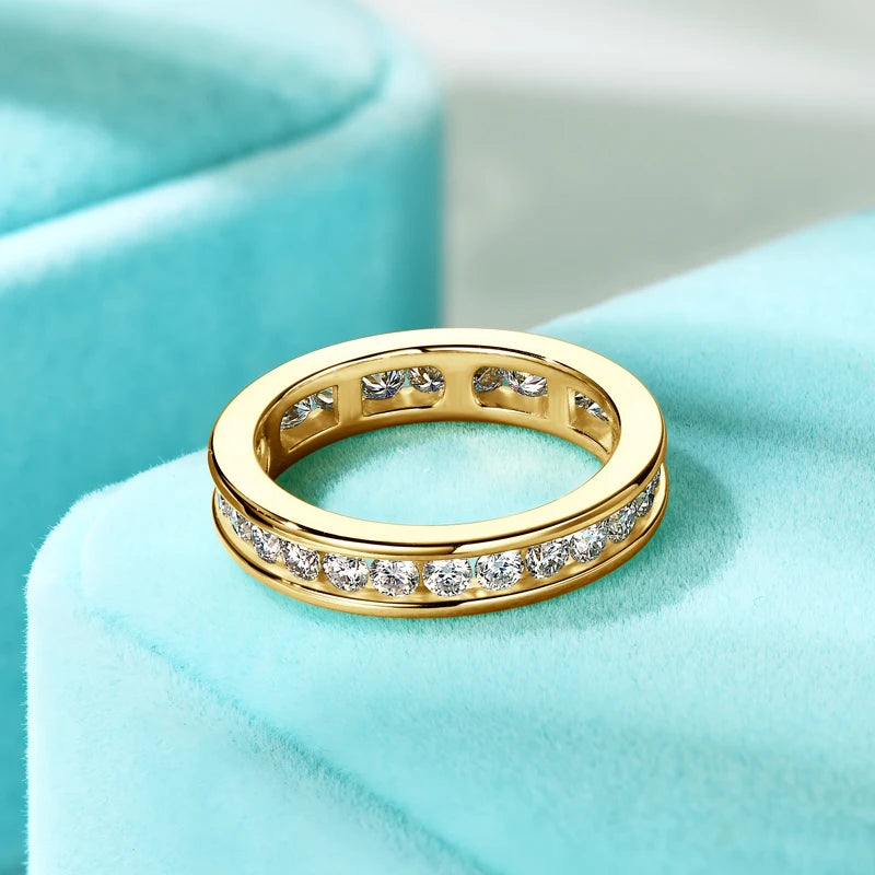 The Emily Eternal Groove Moissanite Band ring