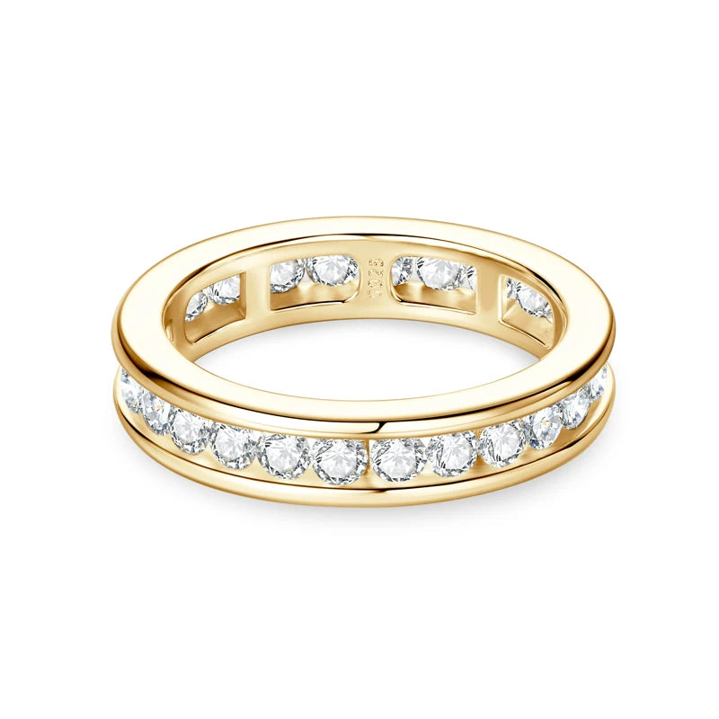 The Emily Eternal Groove Moissanite Band ring