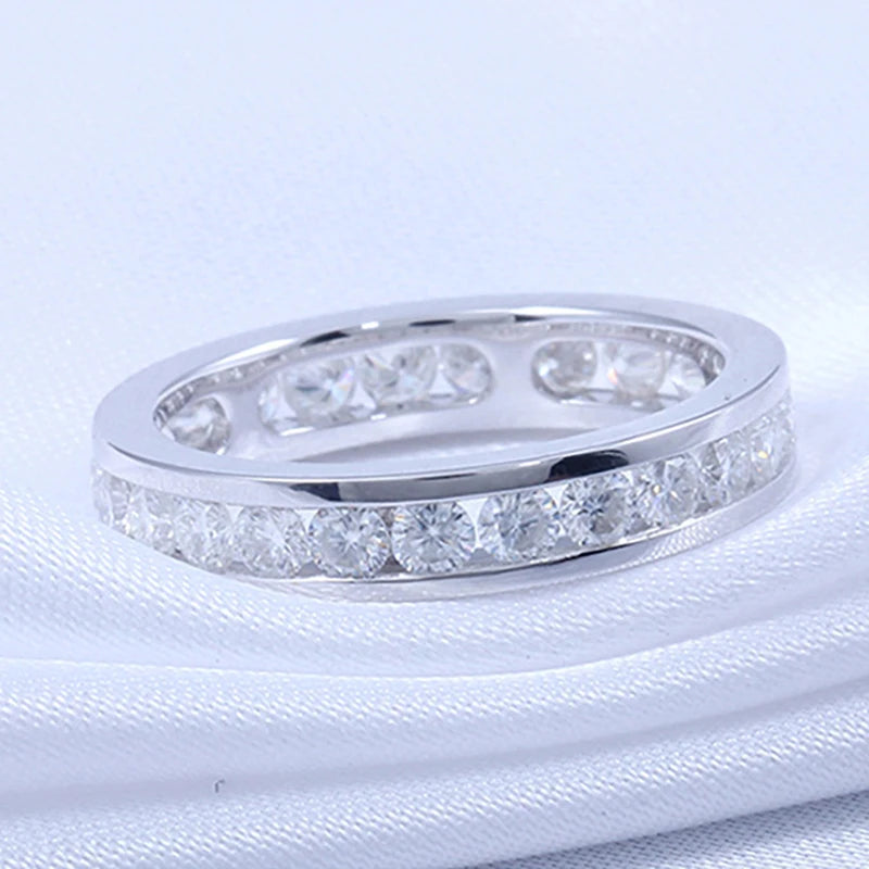 The Emily Eternal Groove Moissanite Band ring