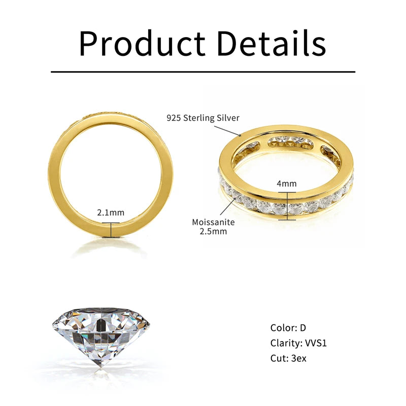 The Emily Eternal Groove Moissanite Band ring