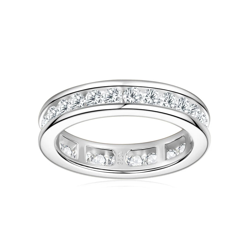 The Emily Eternal Groove Moissanite Band ring