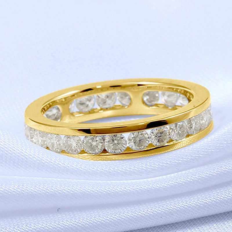 The Emily Eternal Groove Moissanite Band ring