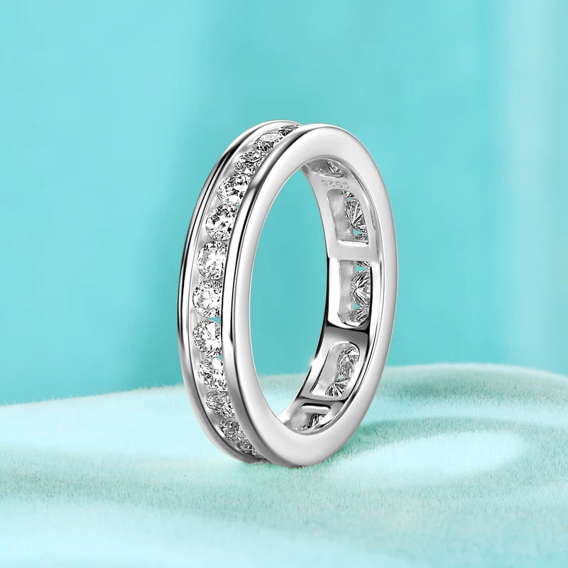 The Emily Eternal Groove Moissanite Band ring
