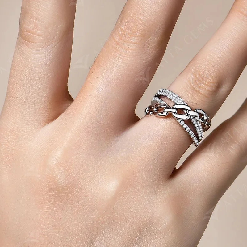 The Emily Geometric Glow Cocktail Ring