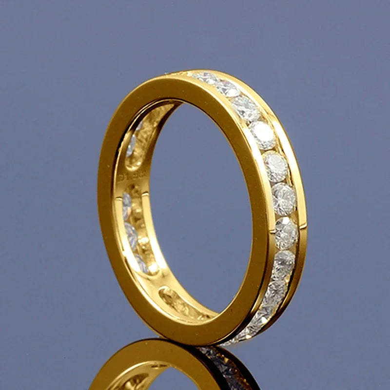 The Emily Eternal Groove Moissanite Band ring