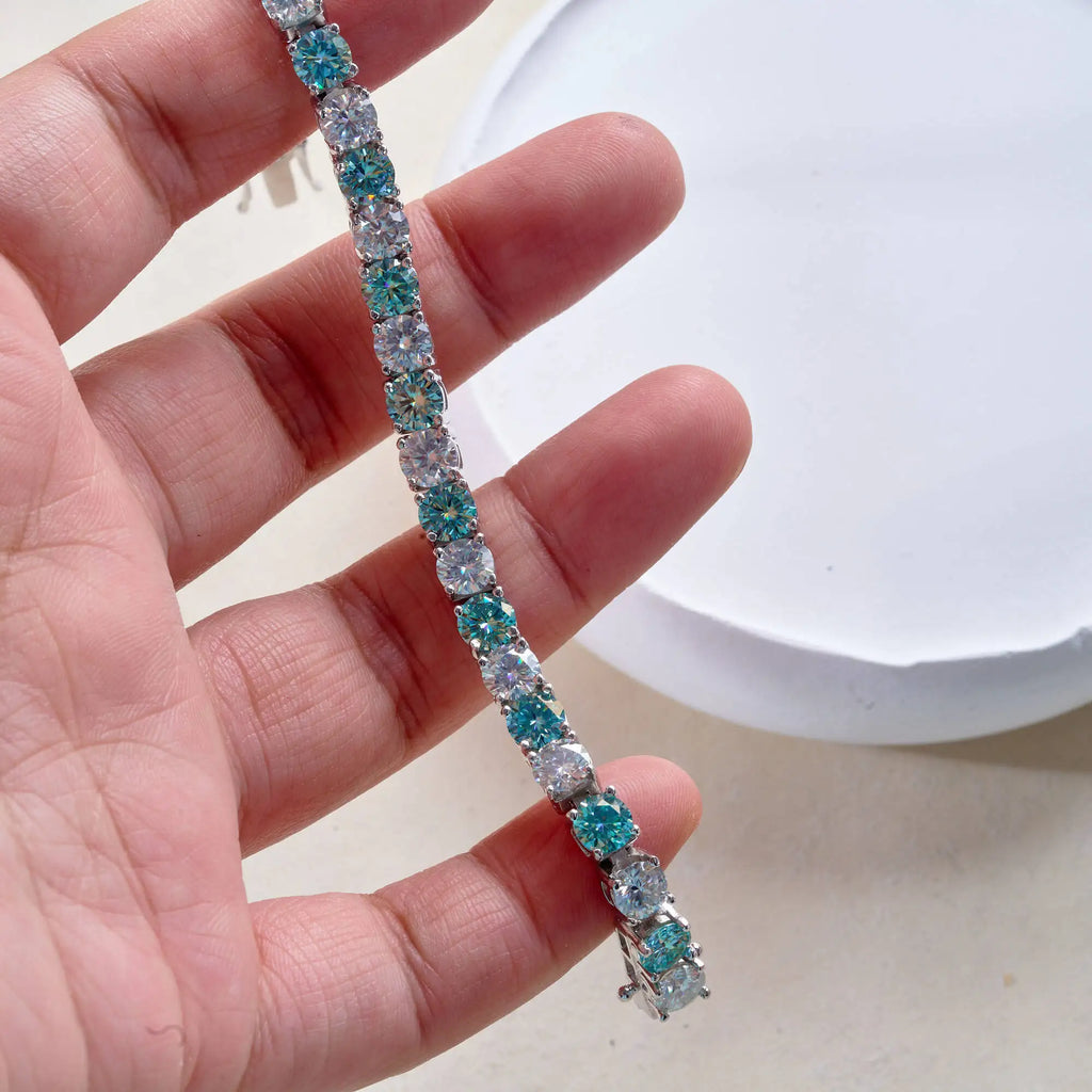 The Emily Sapphire Light Tennis Bracelet-unisex