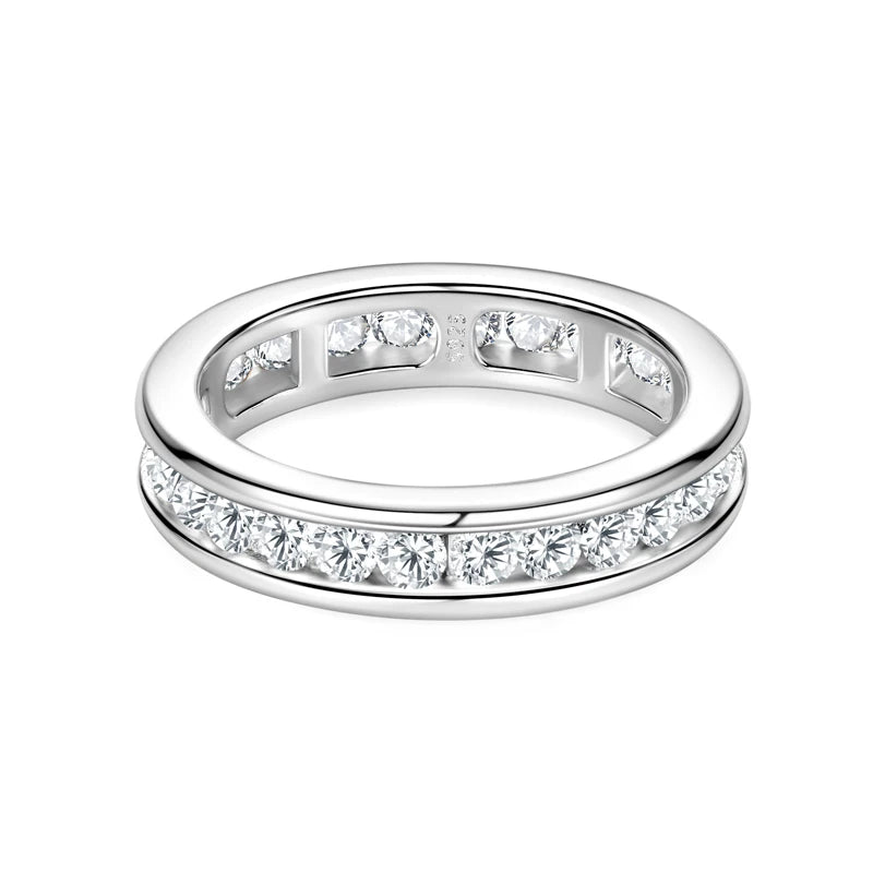 The Emily Eternal Groove Moissanite Band ring