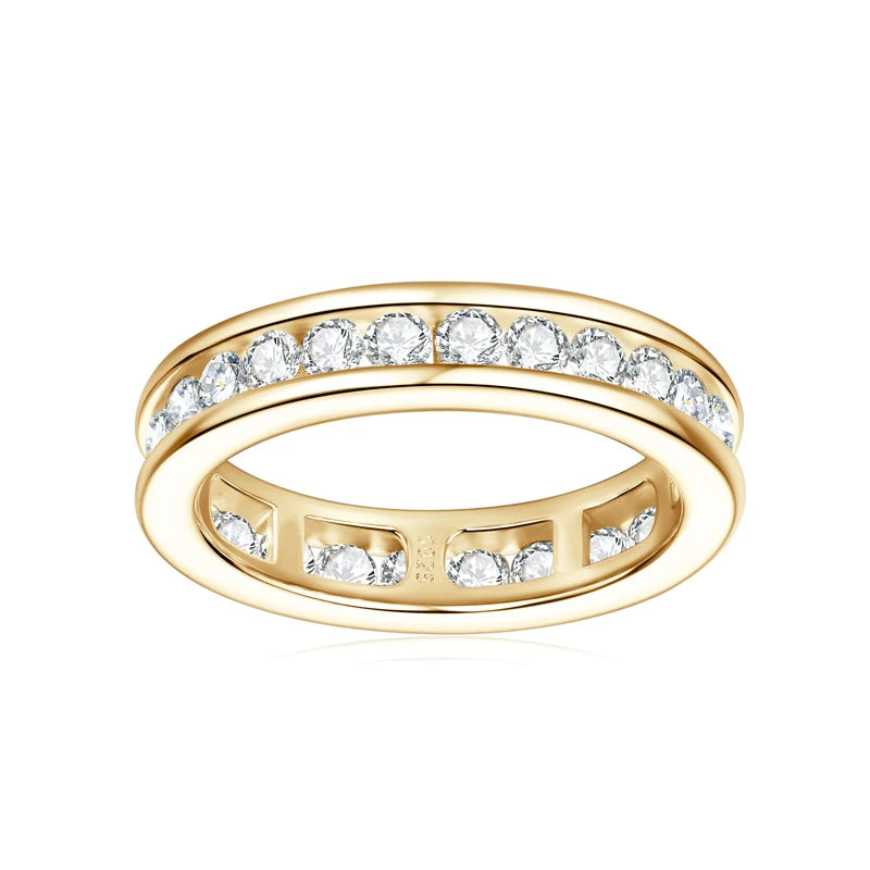 The Emily Eternal Groove Moissanite Band ring