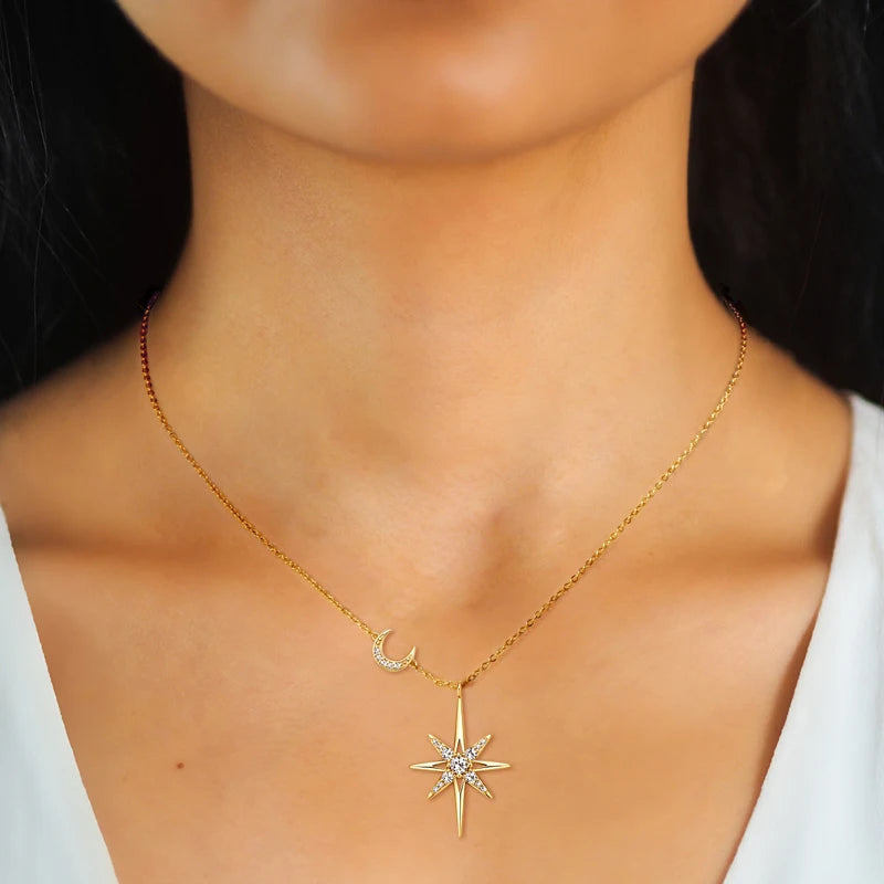 The Emily Star & Moon Glow Necklace